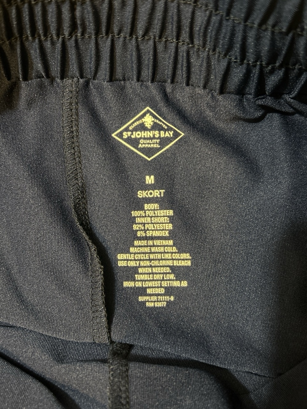 St. John's Bay Navy Blue Women's Athletic Skort - Picture 3 of 7
